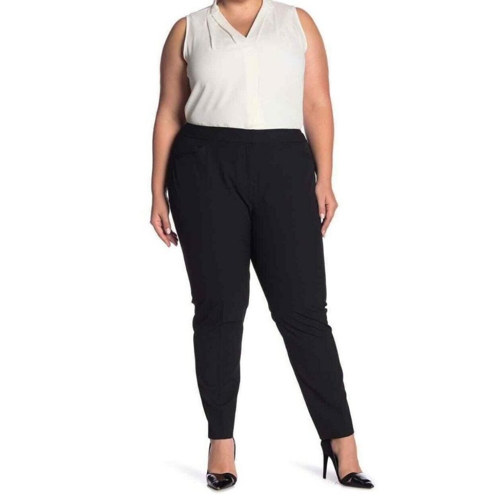 Halogen Pants Women's 26 Black Ela Taylor Slim Leg Reg Fi Size Plus 26